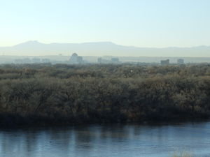 Downtown Albuquerque over the Rio Grande.