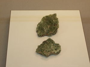 Trinitite, or green glass from the Trinity test site.