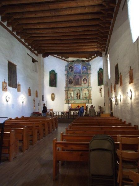 The interior of San Miguel Chapel.