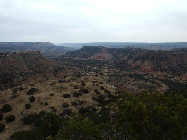 A better view of Palo Duro Canyon.