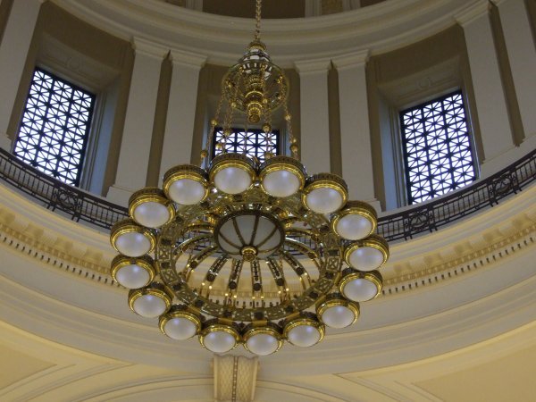 The Chandelier in the Capitol dome.