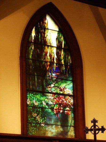A Tiffany window in the Episcopal Cathedral.