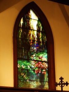 A Tiffany window in the Episcopal Cathedral.