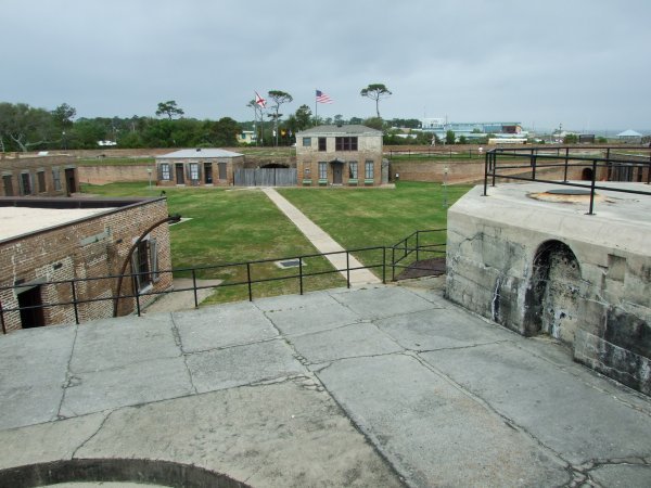 Looking across Fort Gibson from the walls.