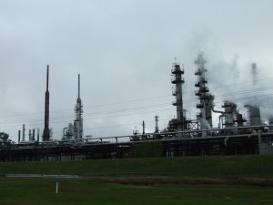 Industrial Wasteland of Oil Refineries around Pascagoula, MS.