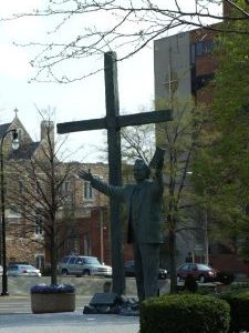 Statue of Billy Graham.
