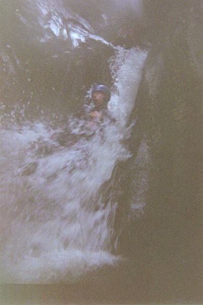 me flying down the falls