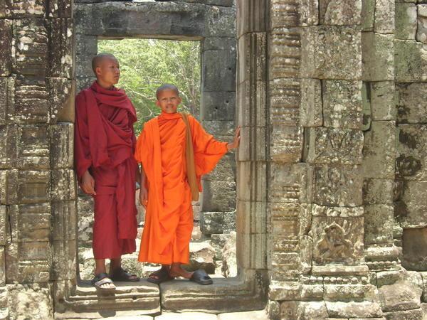 Monks looking deep