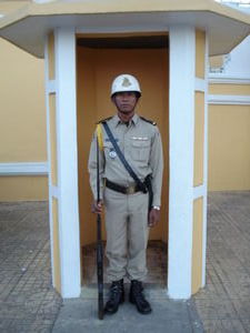 Security guard in Phnom Phen