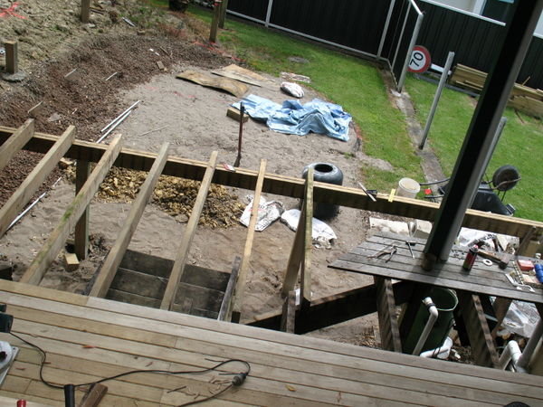Some of the new decking - but no pool