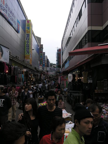 Crowded market in Seoul