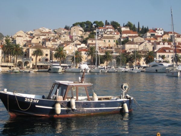 Looking at the houses on Hvar