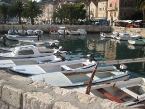 Some boats in the harbour at Hvar