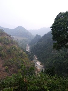 The valley overlooking the caves