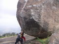 Holding the rock !!