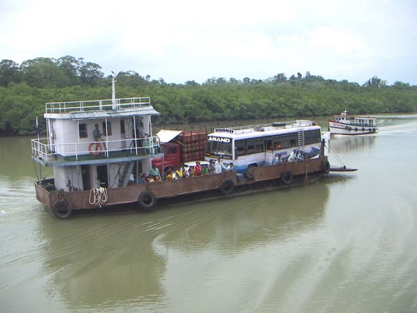 The loaded ferry