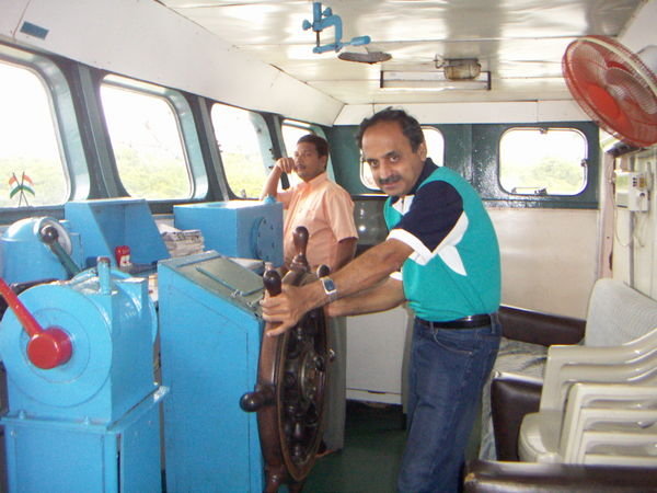 Piloting a ferry