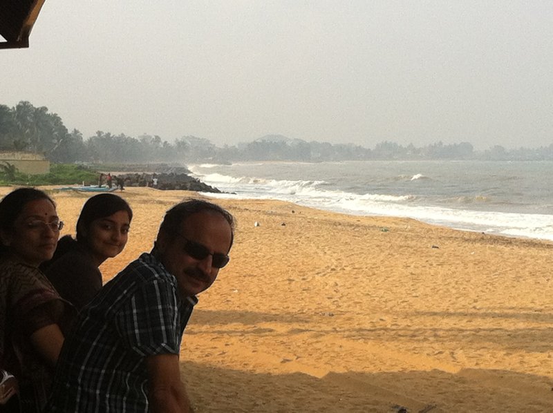 Relaxing at Negombo beach.