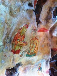 The fresco paintings in the caves .