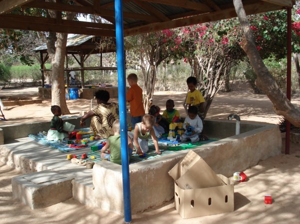 Play time outdoors at the Early Year Centre