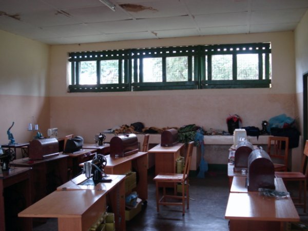 The tailoring and sewing workshop at Kigwe school.