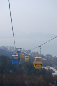 cable cars down the mountain