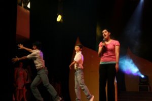 LOL, me. singing in the show