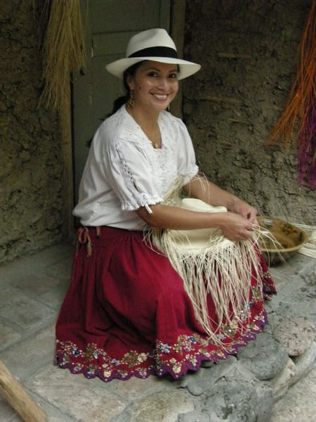 "Panama" Hat being made, Cuenca