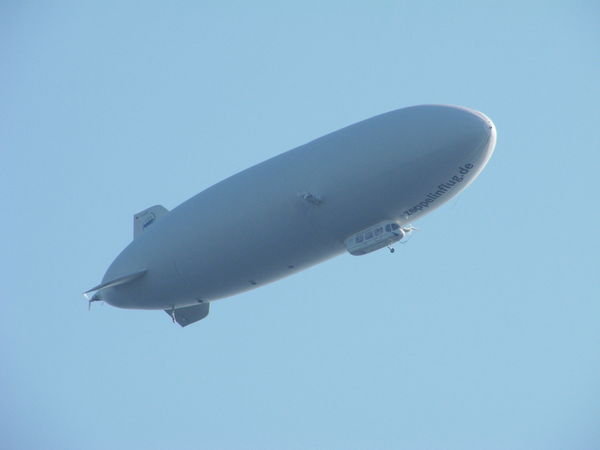 the Zepplin was flying around all day!