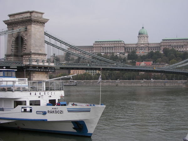 Castle bridge over the danube and royal palace of hungary