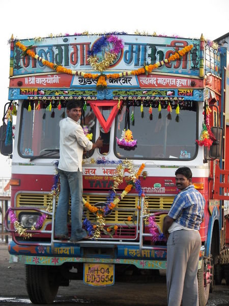 All of the "Goods Delivery" trucks were decked out for the festival