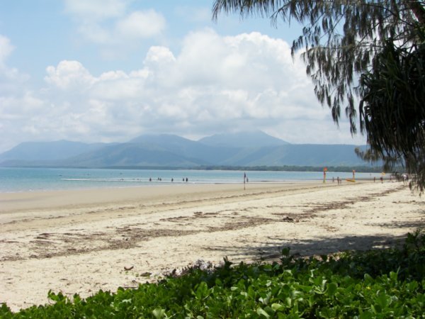4 Mile Beach in Port Douglas, too hot to do anything!