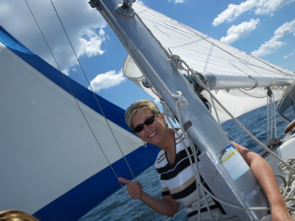 Mom's sailing!