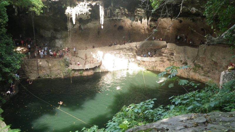 Cenote in the middle of town
