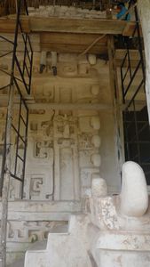 active restoration of the detailed carvings