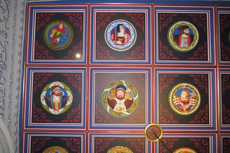 The ceiling depicting the ancestors
