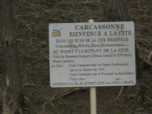 Sign for Carcassonne