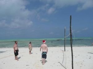 Typical Christmas Beach Volleyball Game