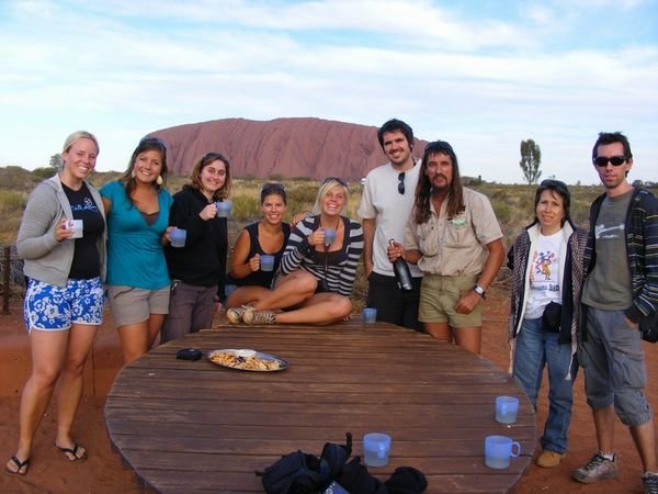 Group Photo at Uluru Sunset