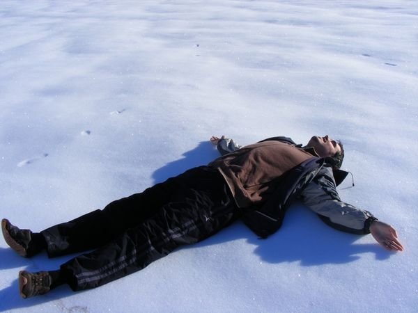 Lying On Glacier