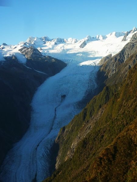 Helicopter View Of Glacier