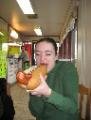Kim's Hotdog Eating Contest with herself