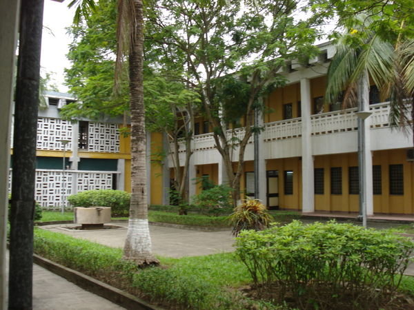 A courtyard in the hospital