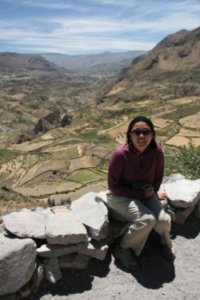 Janice and the Incan Terraces