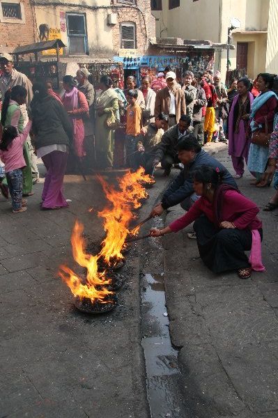 Prayer Fires at Swayambhunath