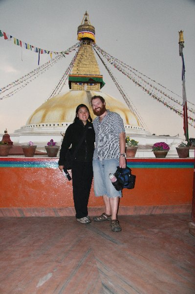 Us at Bodhnath Stupa