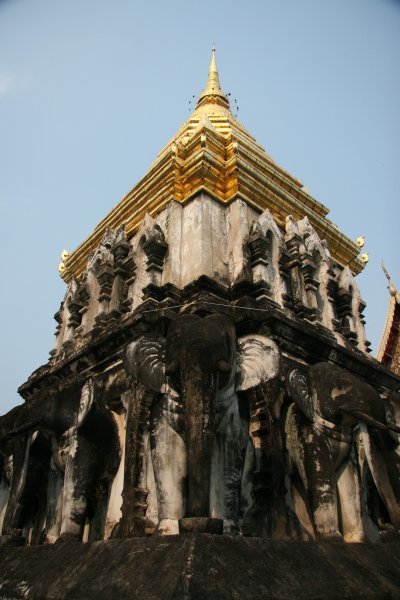 Sacred Elephant Encircled Stupa