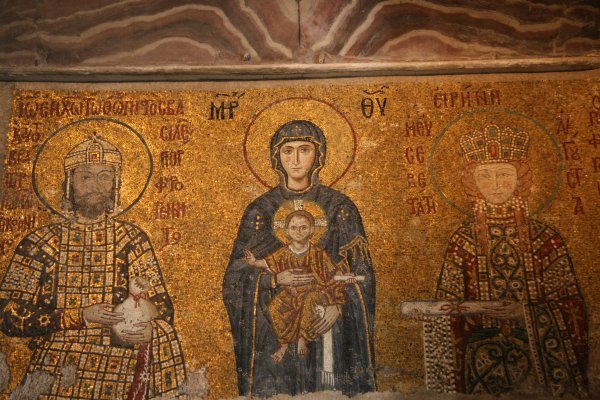 Mosaics inside Hagia Sofia