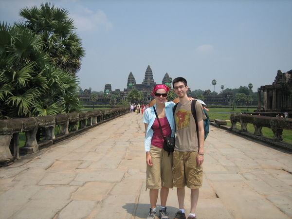 Nate and I outside Angkor Wat