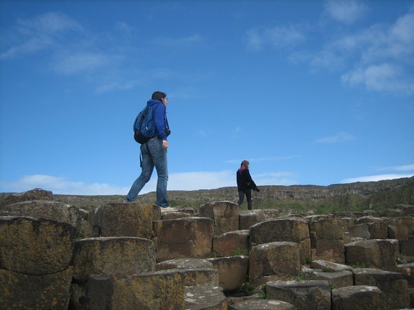 Laura and Sophie at the Giant's Causeway